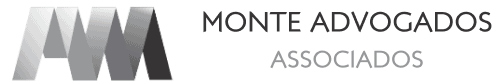 Logotipo com símbolo Monte e texto "Monte Advogados Associados" à esquerda
